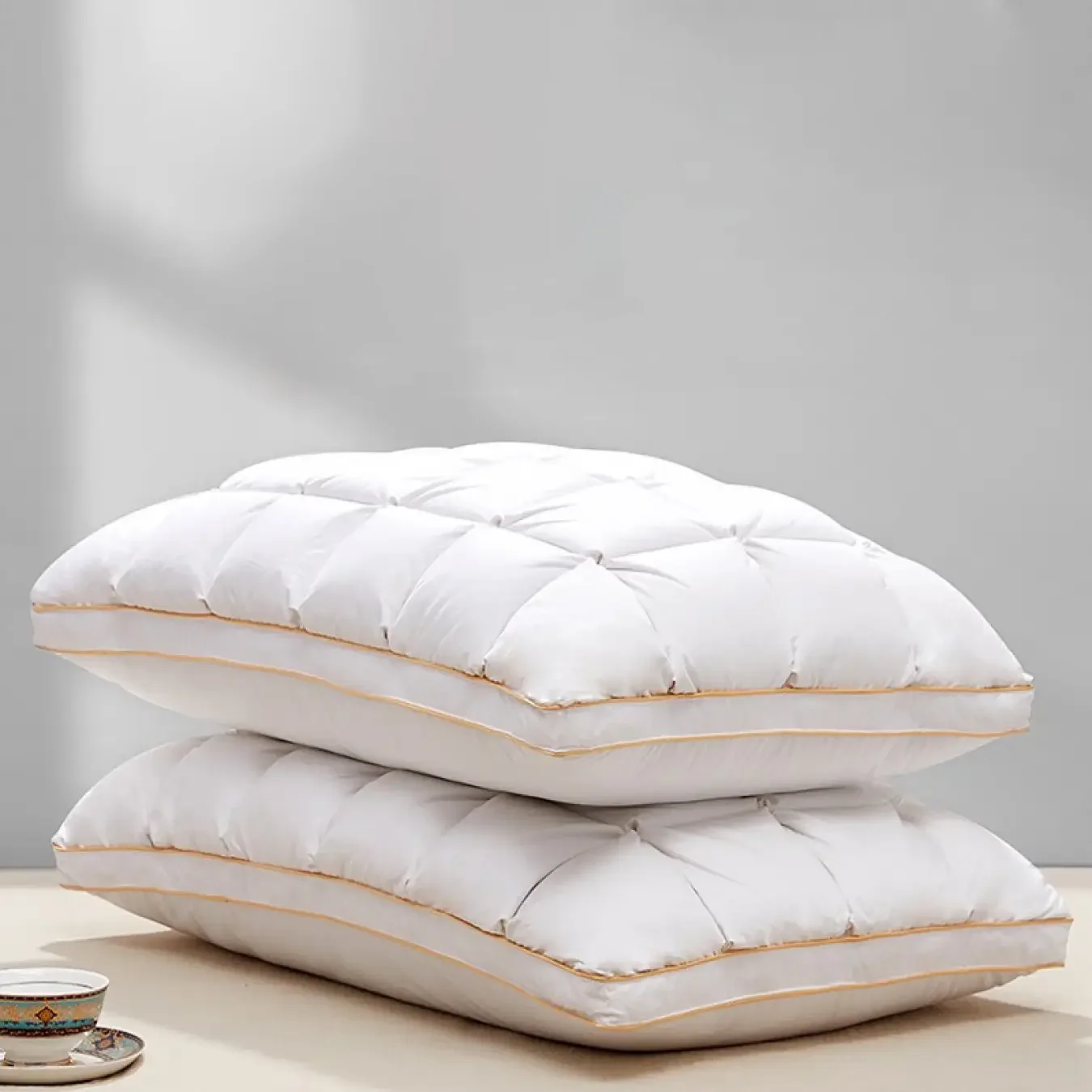 1 pc Luxury 3D Bread Bed Pillows Super Soft Down Alternative Neck Protection Pillows for Back,Stomach or Side Sleepers