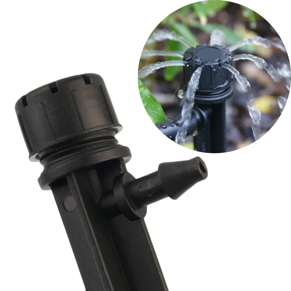 

50Pcs Drip Emitter Sprayer 360 Degree Irrigation Dripper Sprinkler with Stake Plant Irrigation System Gardening Supplies