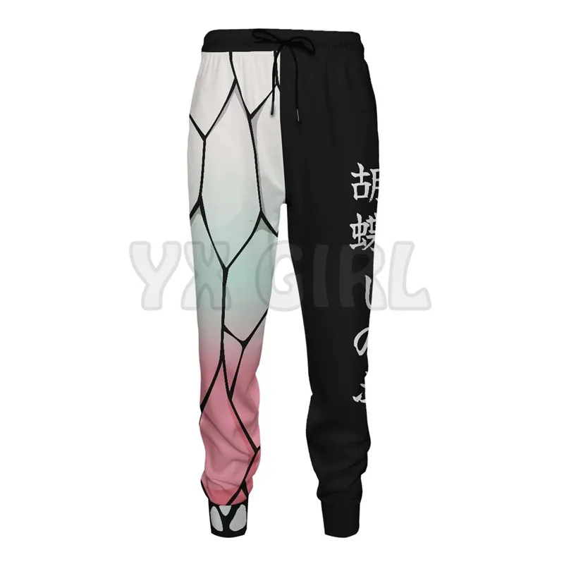 Demon Slayer Shinobu Fashion Jogger Pants 3D Printed Casual Men Jogging Trousers New Streetwear Autumn Loose Sports Pants