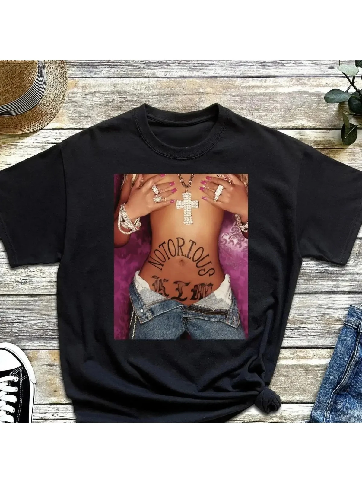Lil Kim Notorius T Shirt Tour Retro Merch Fan Outfit Kims vintage Washed Unisex graphic Slightly fashion Stylish Soft Casual