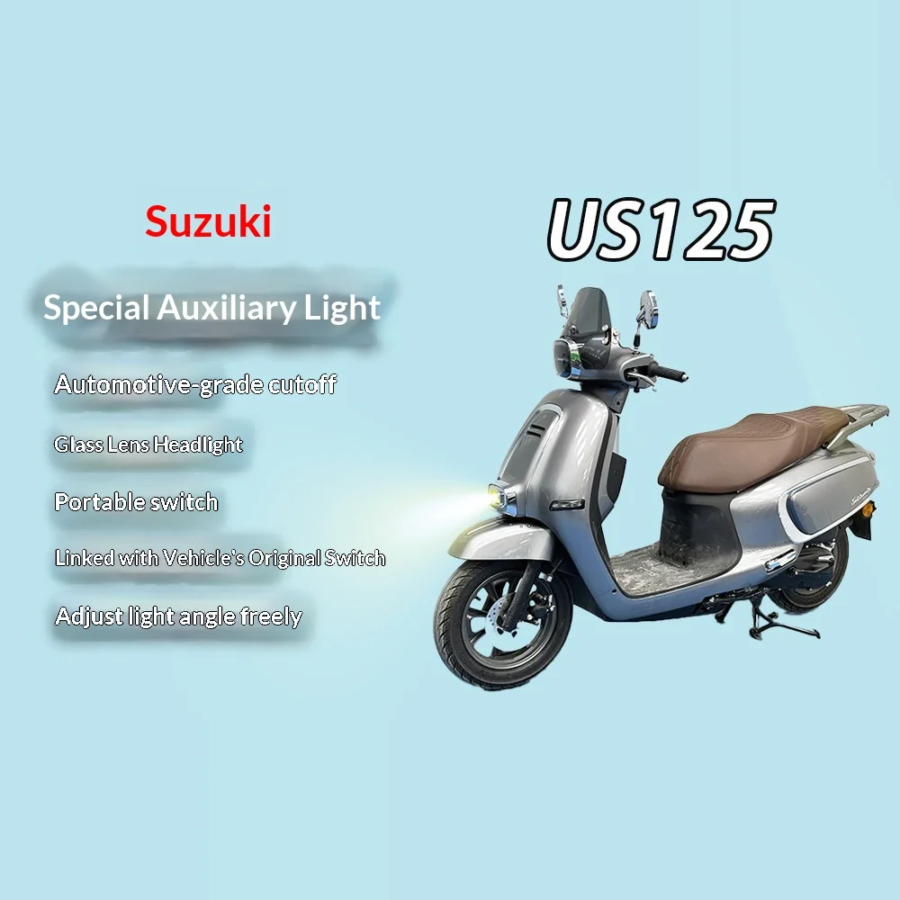 【Premium】For Suzuki US125 dedicated front panel lights, US125 modified headlight assembly, LED spotlights, ultra-bright headligh