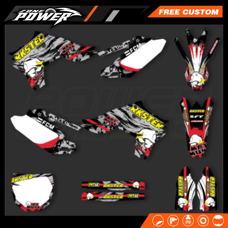 

Powerzone подходит для Yamaha YZF450 YZ 450F 2010 2011 2012 2013, обтекатель мотоцикла, графические наклейки, наборы наклеек 09