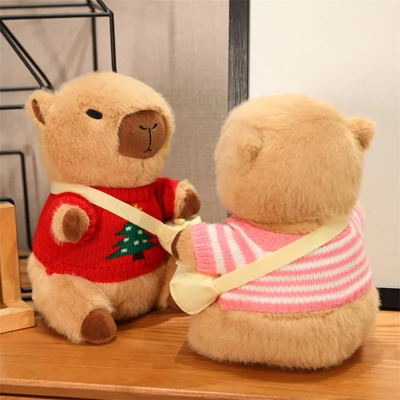 العصرية كابيبارا ألعاب من نسيج مخملي هدية عيد ميلاد للأطفال لينة محشوة دمية على شكل حيوان صغير محاكاة PP القطن ملء الملحقات DIY بها بنفسك