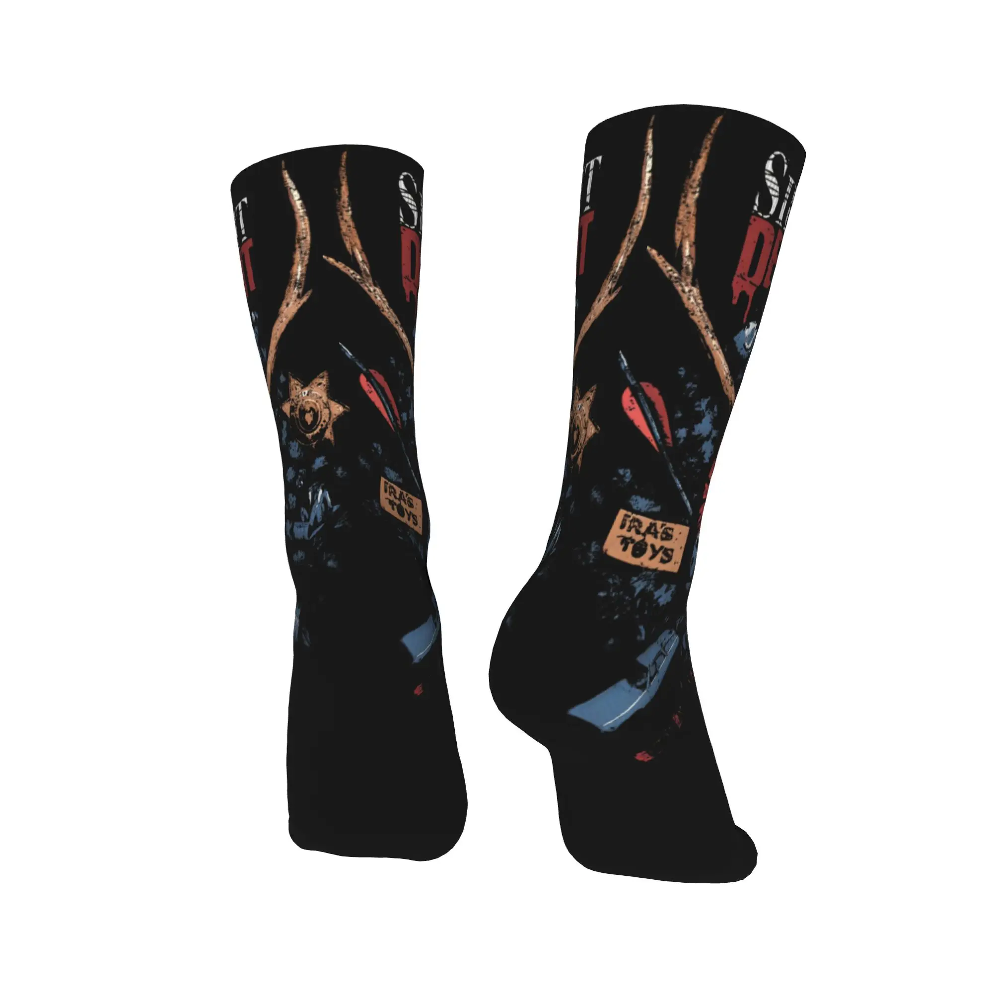 サイレントナイト、デッドリーナイトソックス抗汗ストッキング大人男性ミディアムソフトランニングスポーツソックス秋原宿グラフィックソックス