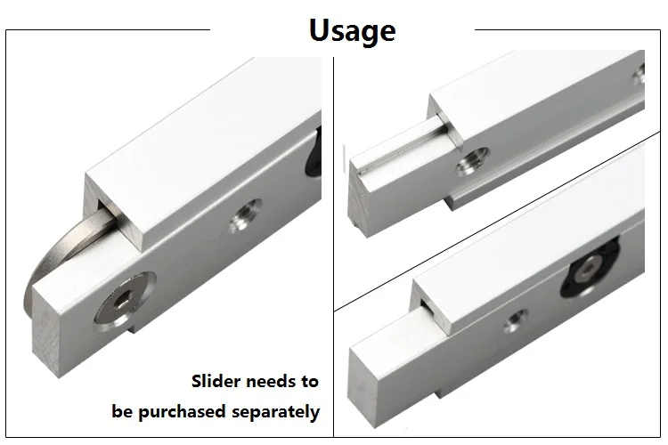300/450/650mm Gehrung Bar Aluminium Slider Tisch Säge Gauge Stange Holzbearbeitung Werkzeug Geeignet Für T-Slot und T-Track – Detail 7
