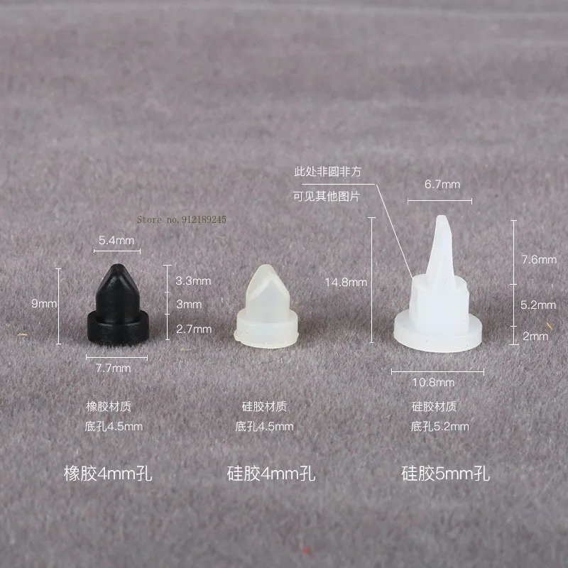 Miniature Silicone/Rubber Duckbill Valve One Way Check Valves Black /Clear Anti-Backflow Hole dia 2mm~5mm