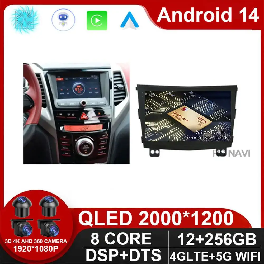 

Android 14 Carplay Auto WlFl+4G For SsangYong Tivolan Tivoli 2014 2015 2016 2017 Car Radio MultimediaVideo Player Navigation BT