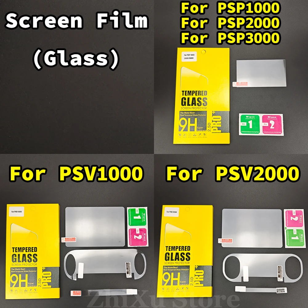 Tempered Glass Clear Full HD Screen Protector Cover Front Back Film Guard for Psvita PS Vita PSV 1000 2000 For PSP1000 2000 3000