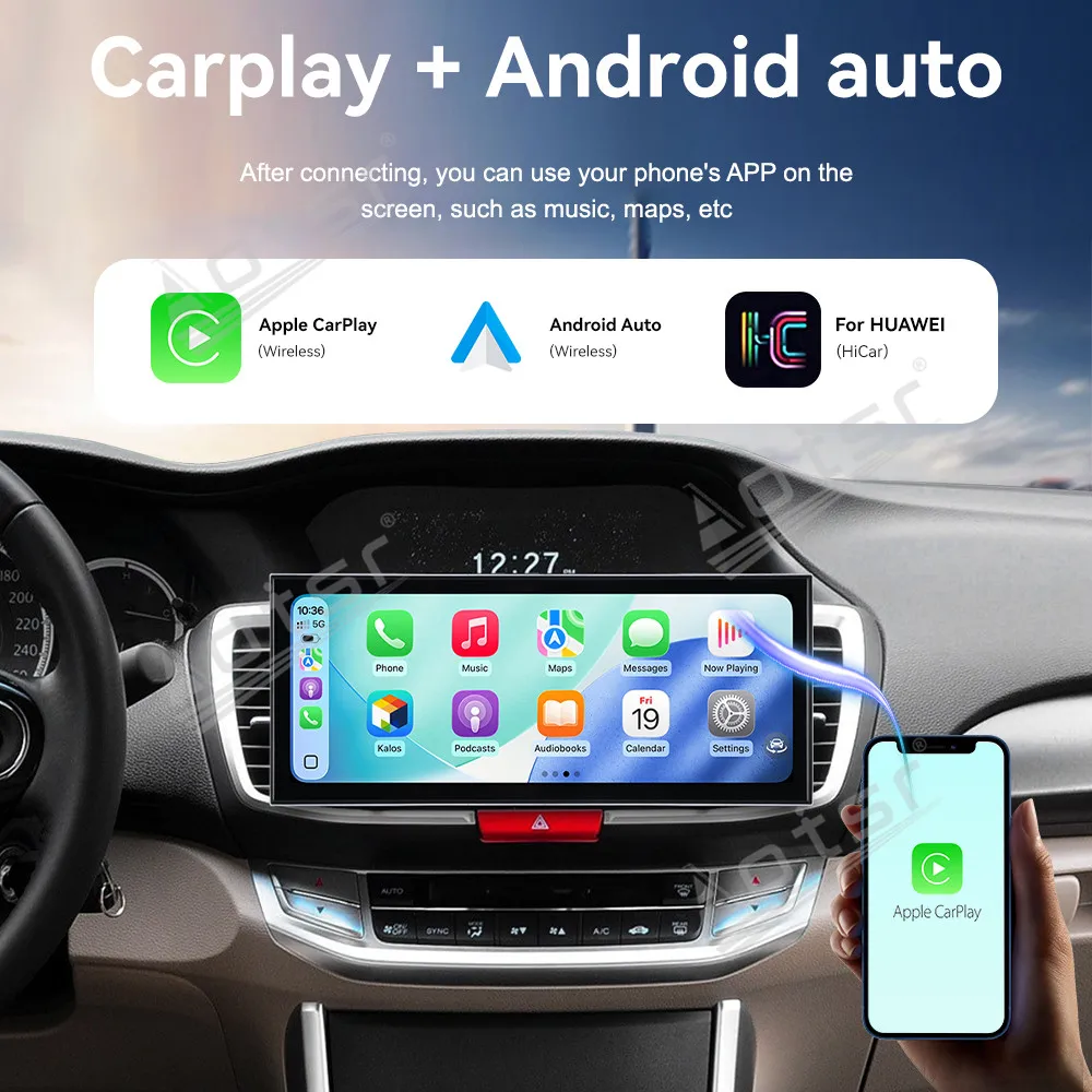 CarPlay 15.8’’ Android 15 For Honda Accord 9th 2014–2017 Car gadgets Car accessories interior  HD Screen Multimedia Player Head