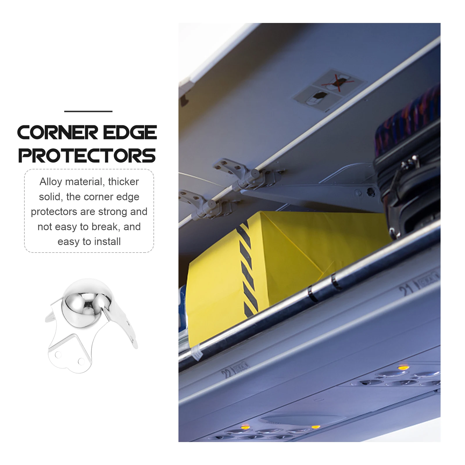 2 шт., защитные края из сплава, утолщенные металлические шариковые защитные ограждения для летного шкафа, защитная коробка для мебели, угловые протекторы, металлические