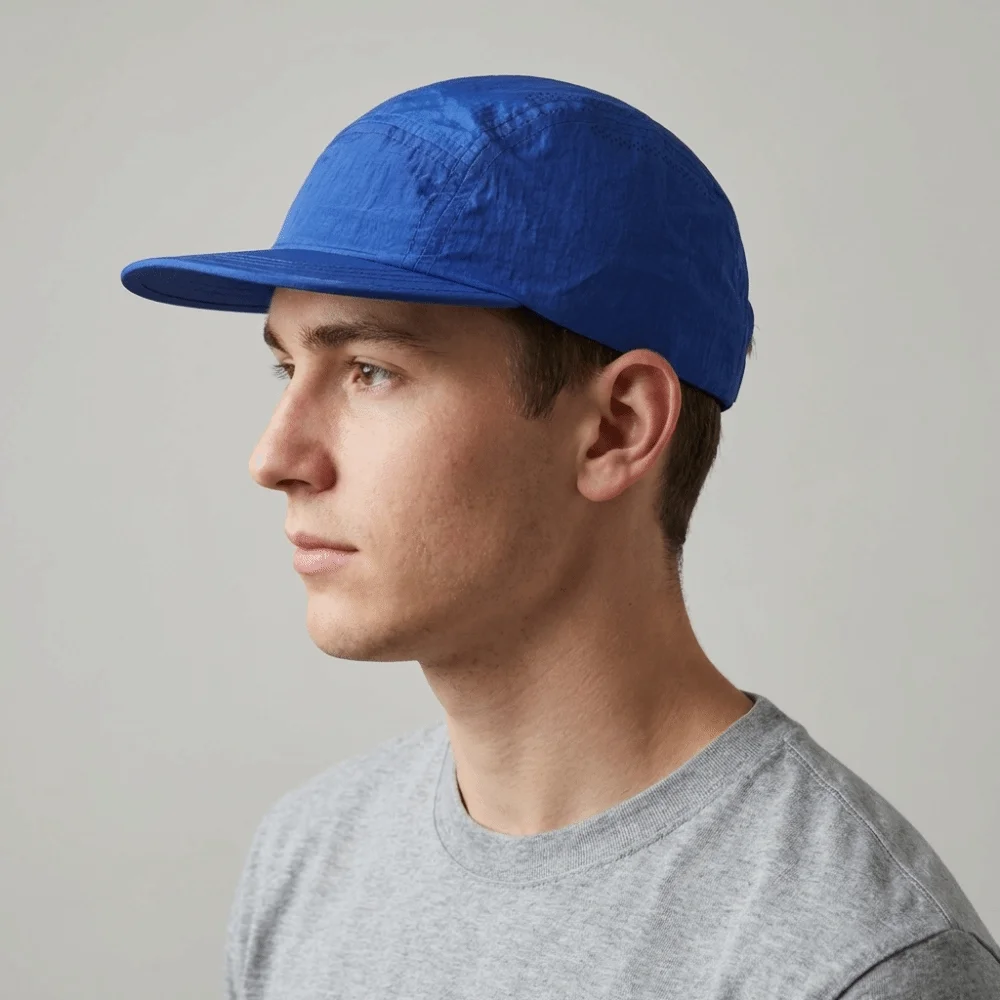 Einfarbige Baseballkappe mit flachem Schirm, schnelltrocknend, atmungsaktive Herren-Sommermütze im koreanischen Stil, Outdoor-Schirmmütze – Detail 11