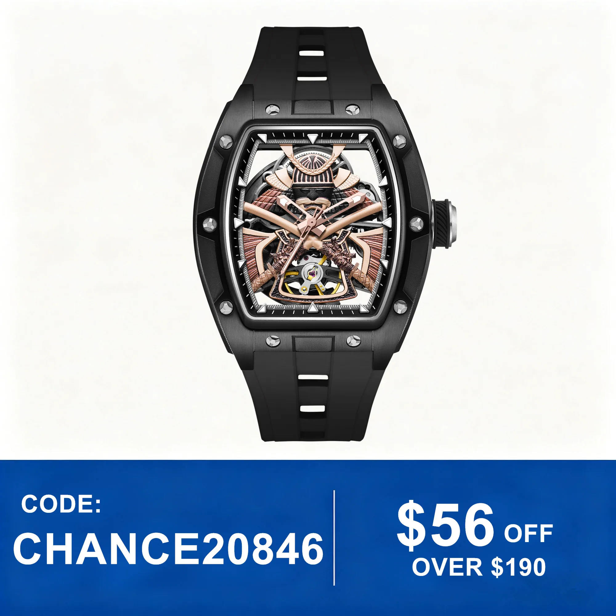 

New Men Mechanical Watches Luxury Hollow Out Automatic Movement Wristwatch Clock Stainless Steel Case Waterproof Watch 9198-5