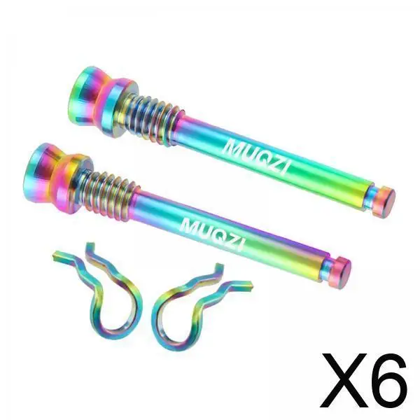 

6x велосипедные дисковые тормозные колодки, резьбовые штифты, болты суппорта велосипедного тормоза, вставки, портативные износостойкие велосипедные на открытом воздухе