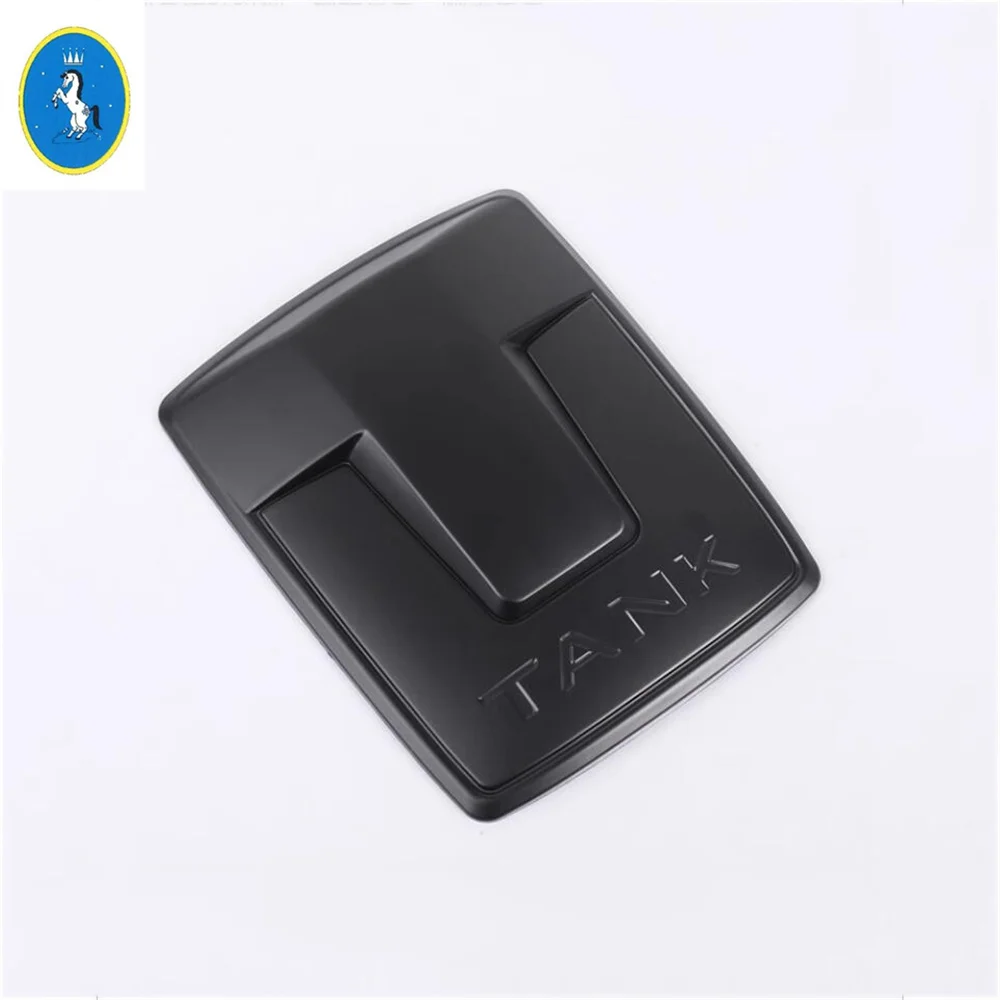 

Car Front Grille head Logo Cover Frame Panel Trim Fit For Great Wall GWM WEY TANK 300 2022-2025 Matte Black Exterior Accessories