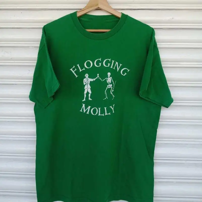 

Футболка 90-х годов Flogging Molly Irish American Band зеленого цвета, все размеры для фанатов AE200
