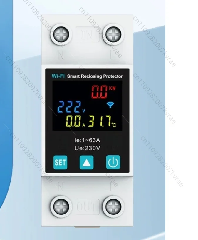 Zigbee Smart 2P/63A Circuit Breaker Earth Leakage Over Under Voltage Protection Protector Relay Energy Meter