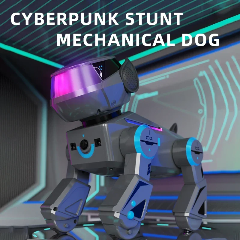 Teeggi BG1544 Chien robot RC intelligent multifonction, chien mécanique RC 2.4G, jouet éducatif électrique, jouet robot intelligent bionique pour enfants, cadeau