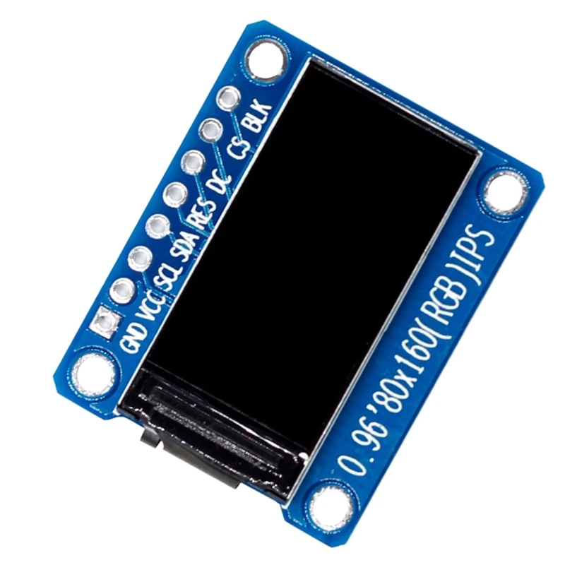 IPS RGB Display 0.96 Inch 7P SPI HD 65K Full Color LCD Module ST7735 Drive IC 80X160 (Not OLED)