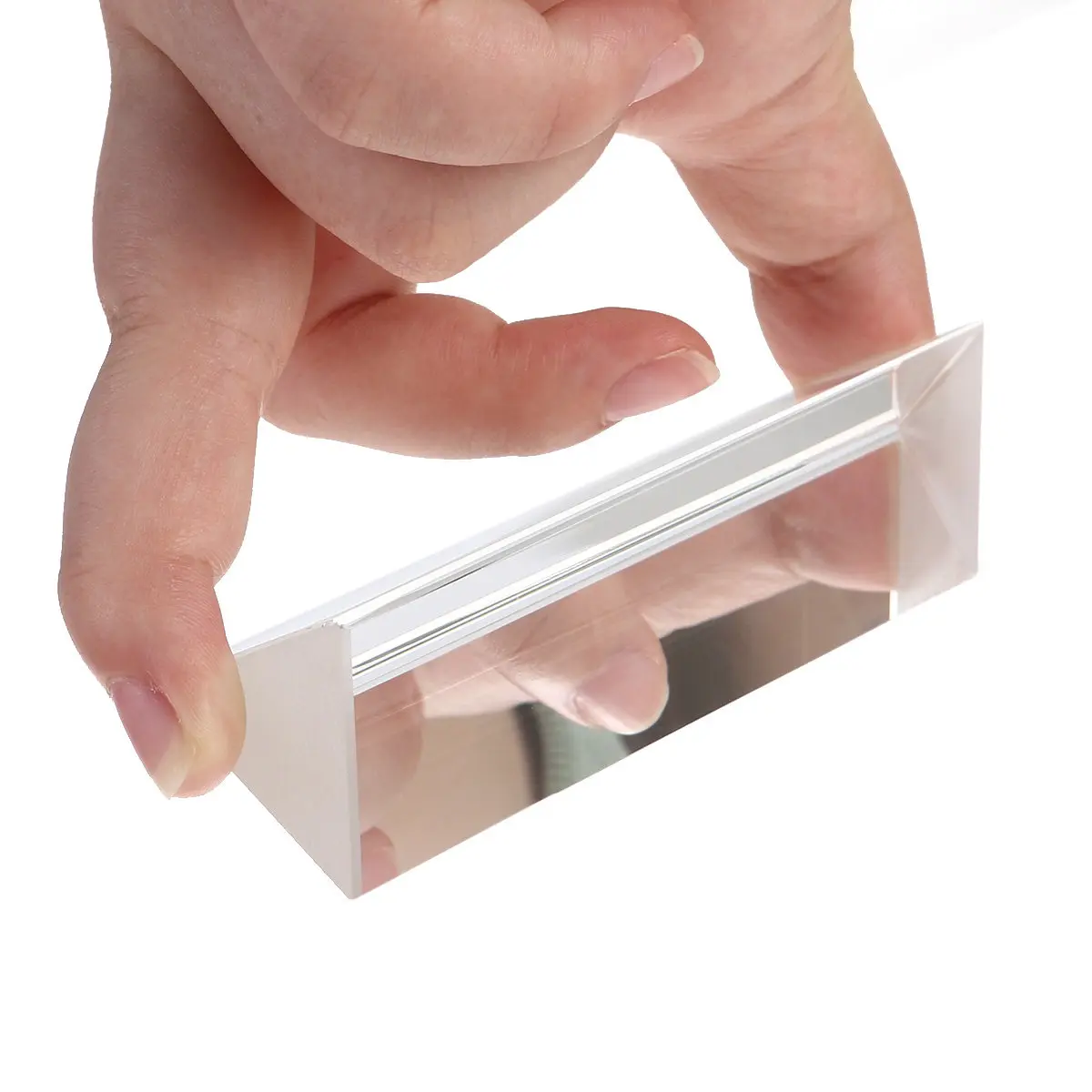 Crystal Optical Glass Triangular Prism 1003030Mm Sturdy Teaching Physics Light Spectrum Rainbow Color Dispersion