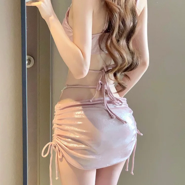 2025 新しいビキニ水着女性のセクシーな 3 点セット水ダイヤモンド純粋な欲望高級休暇浸かり温泉休暇