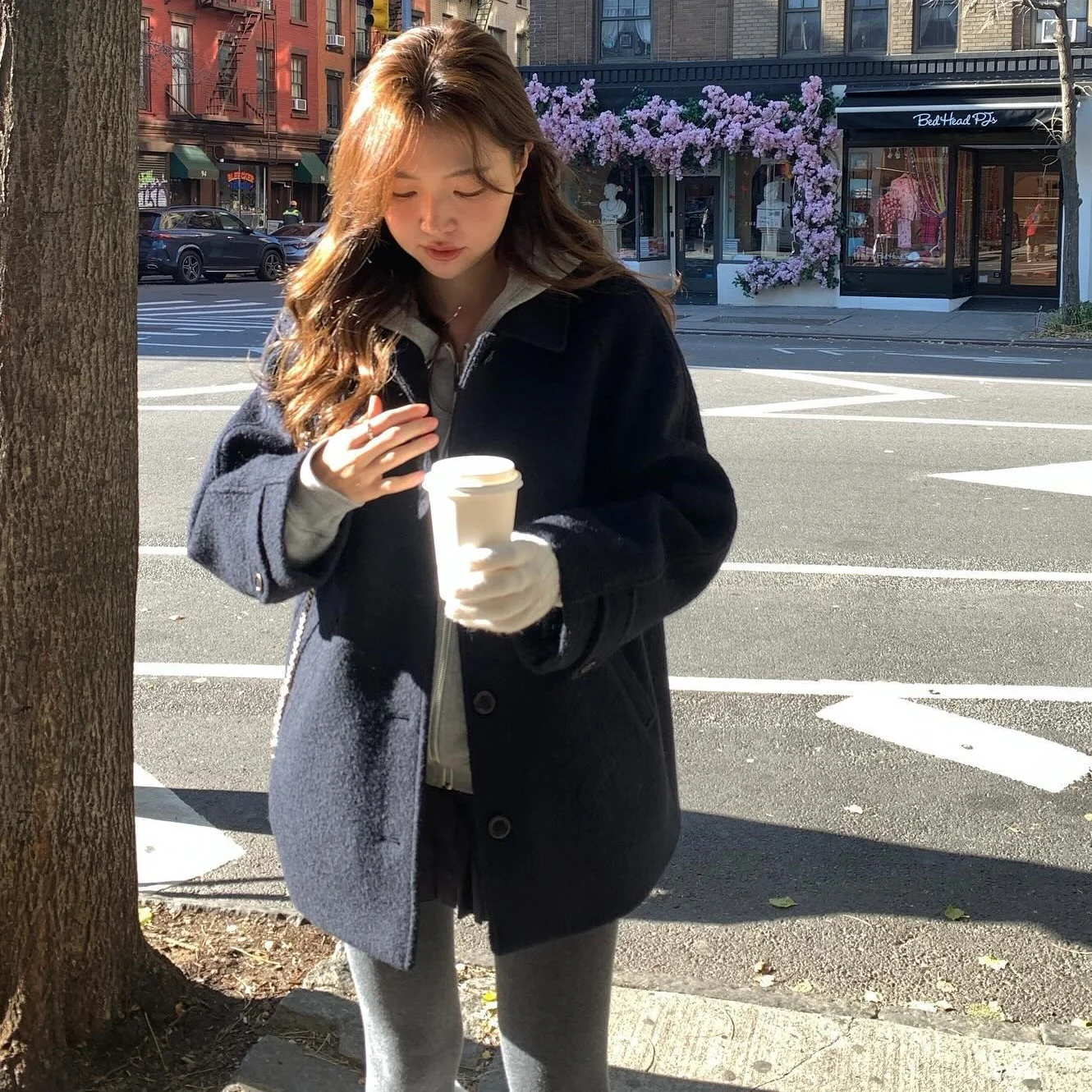 

Women's Woolen Coat Casual Lapel Single Button Closure Alpaca Wool Coat Versatile Retro Sle Long Sve Commute Faion