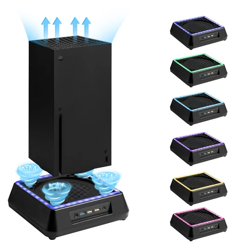 Game Console Cooling Fan Stand for Xbox Series X Accessories Top Dust…