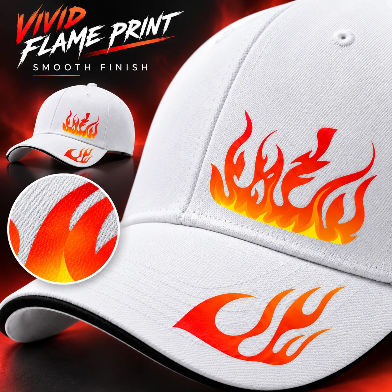 1 flame printed baseball cap, fashionable street sports cap for outdoor travel, casual and fashionable gift for men and women