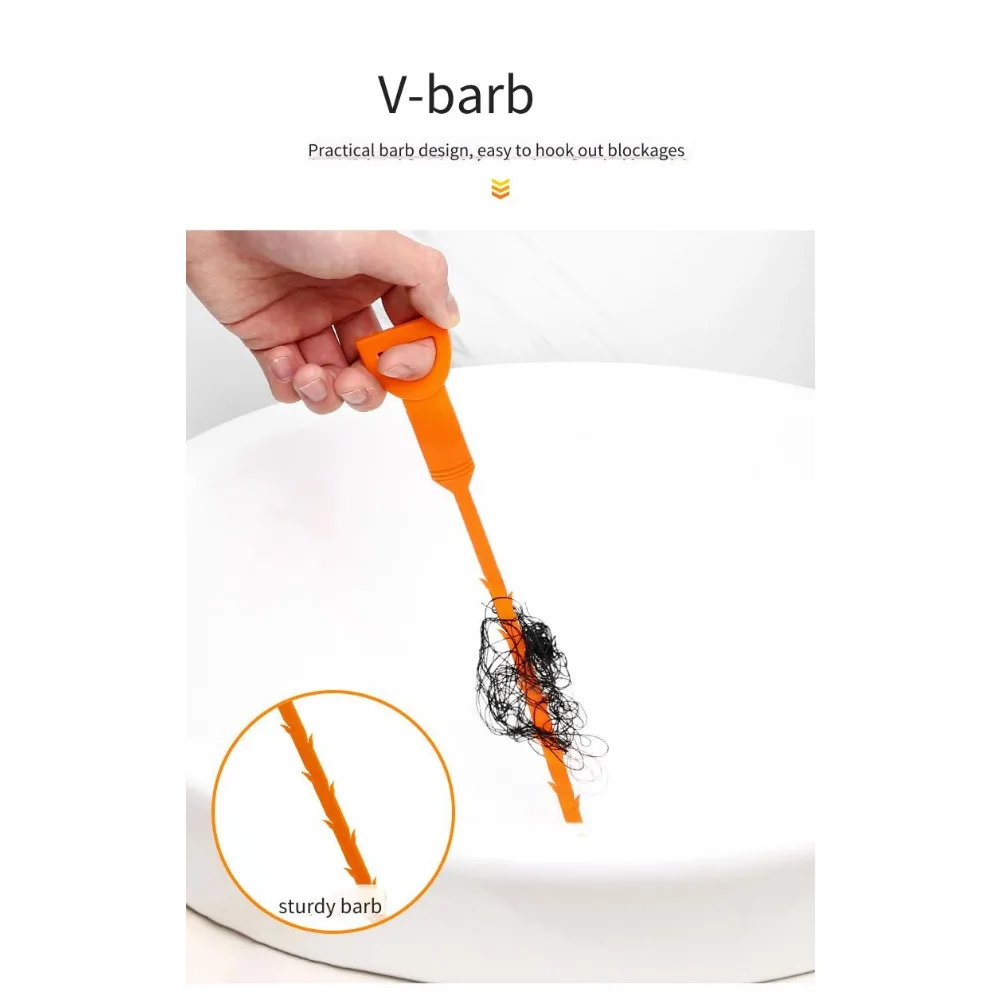 Household Drain Clog Remover Pipe Cleaner Drain Cleaner Dehairer Hair Pipe Cleaning Tool For Bathroom Sinks Shower Bathtub view 6