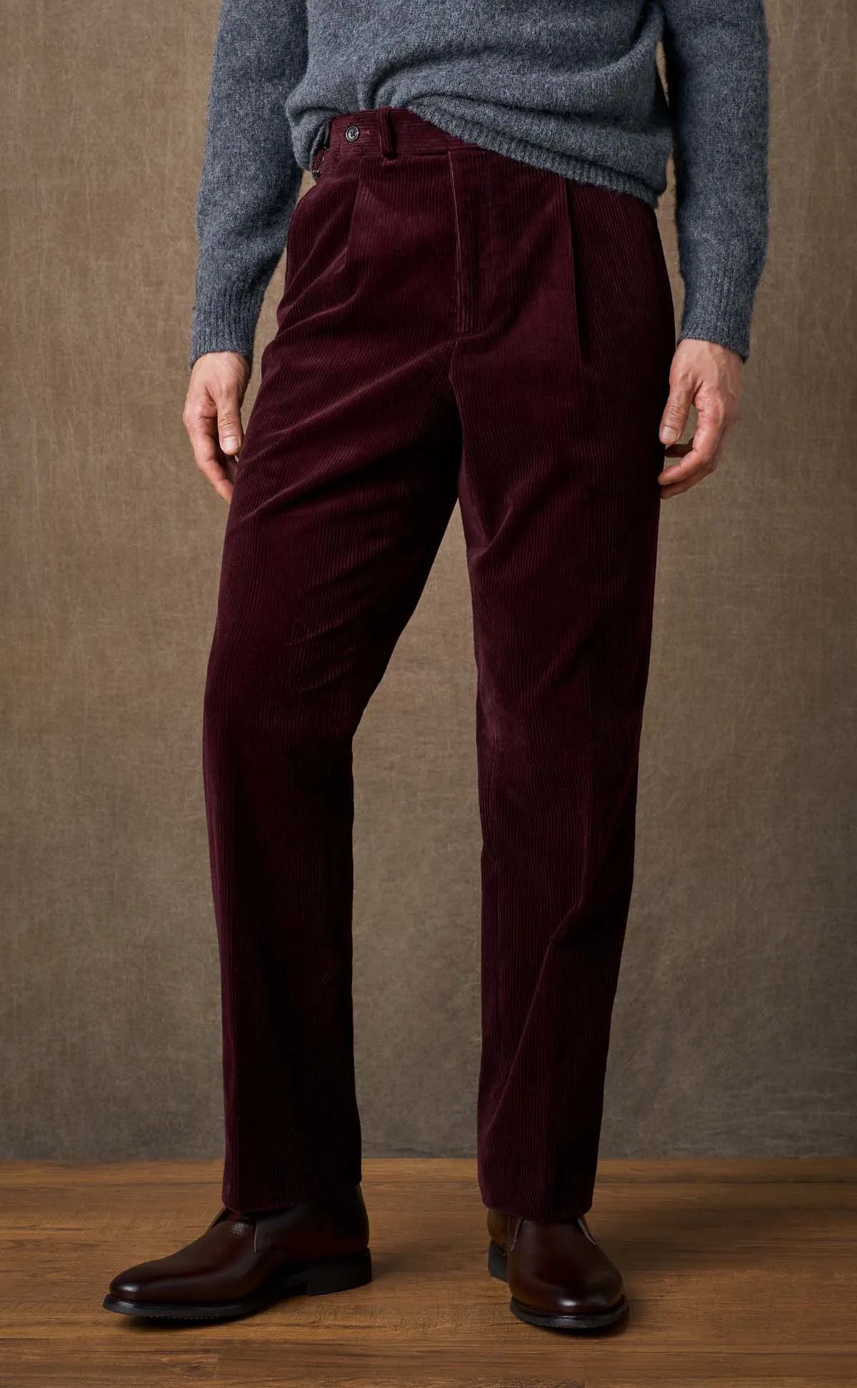 عالية الجودة الشتاء الرجال دعوى بانت سروال قصير عادية عالية الخصر مزدوجة مطوي السراويل الرجال مستقيم فضفاض الخريف الأعمال بنطلون