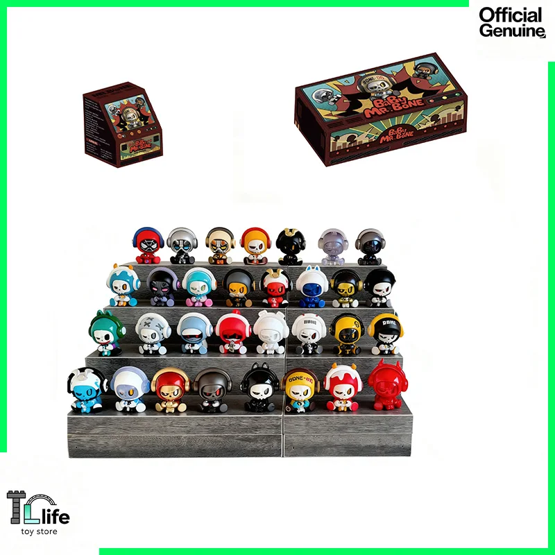 Genuine Baby Mr. Bone Blind Box Anime Figures Mini Trendy Toy Mystery Box Doll Collect Decoration PVC Model Toy Gifts for Boys