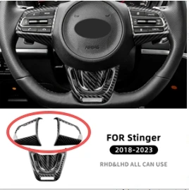 

Hard Dry Carbon Fiber For KIA Stinger Customized products Car Steering Wheel Panel Cover Interior Trim Accessories