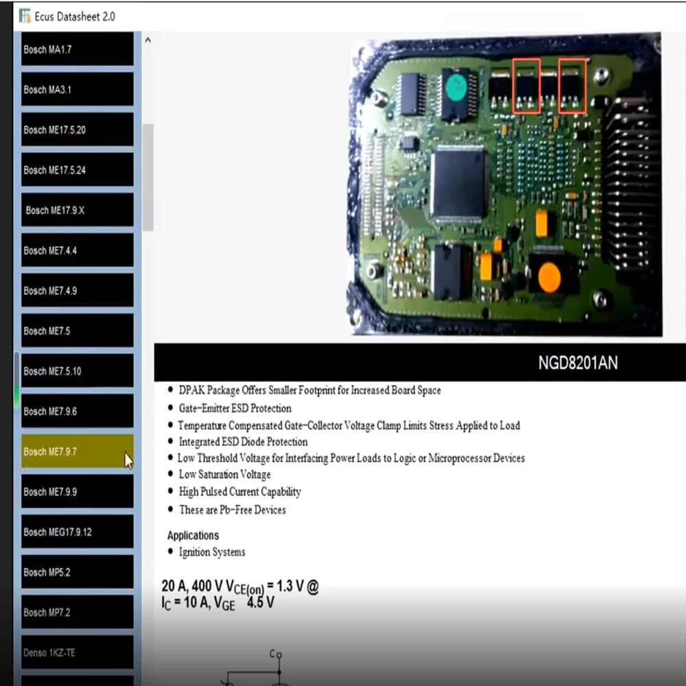 Ecus DataSheet 2.0 Software  PCB Schematics with Electronic Components of Car ECUs and Additional Information  EcusDataSheet 2.0