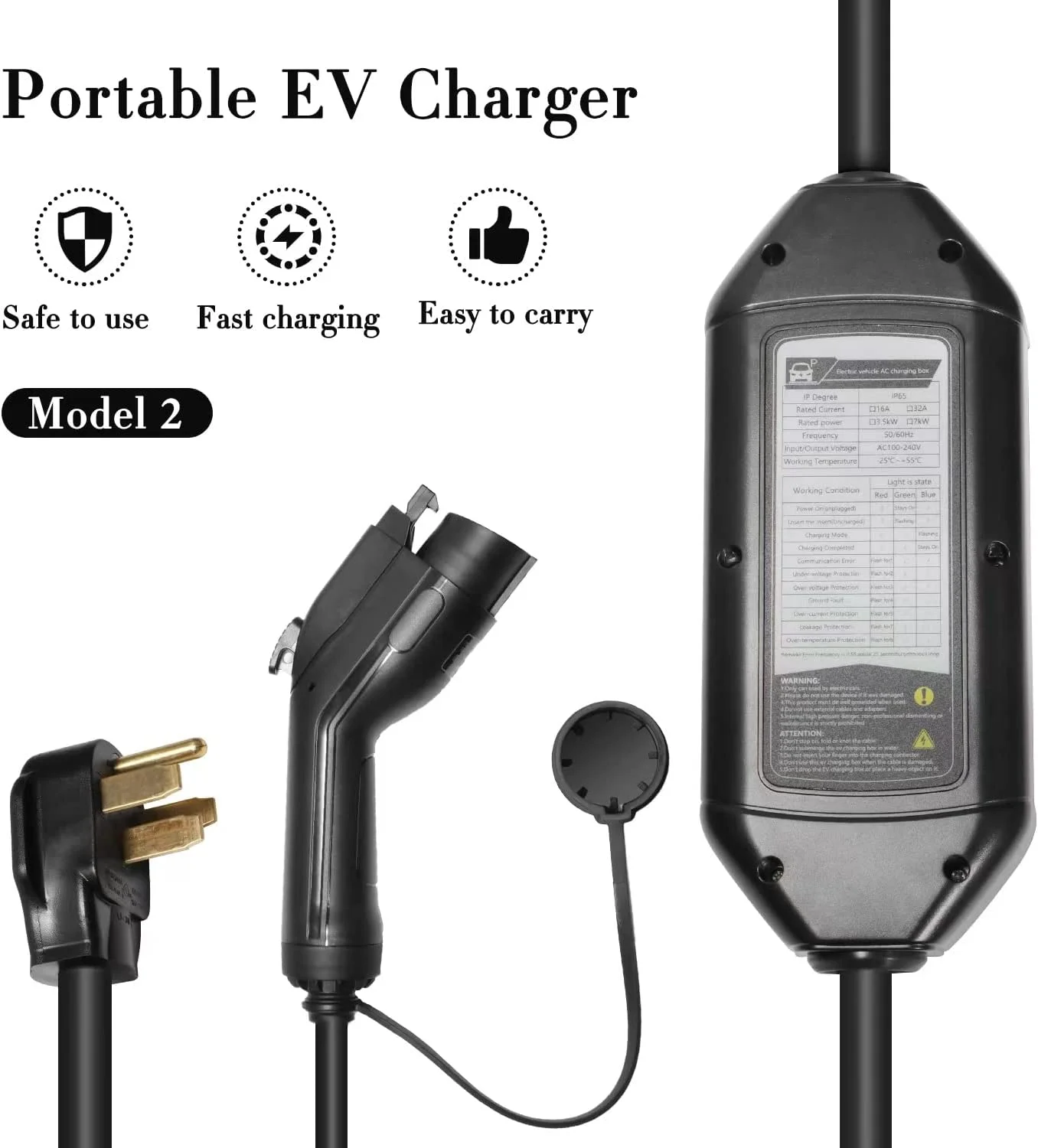 Caricatore EV Portatile 2026 c - Portable Ev Charger 16A Adjustable recensione e prezzo