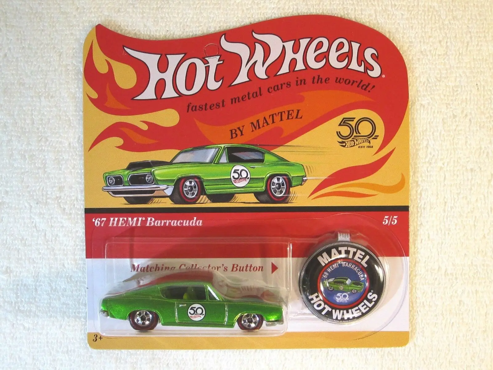 Hot Wheels 1:64 VW beetle camaro mustang hemi Red Line Nostalgia Belt Badge remastered Edition 2018 50th Anniversary US edition