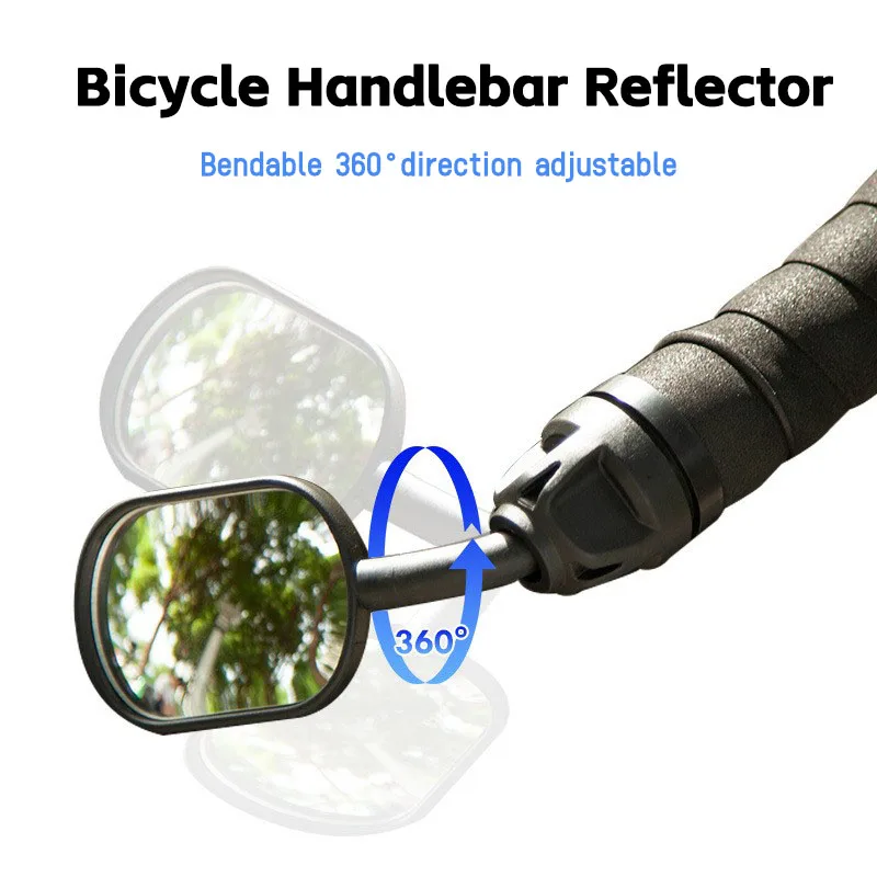 Universal Bicycle Rearview Mirror 360° Adjustable Rotate Cycling Handlebar Convex View Mirrors for MTB Road Bike Accessories