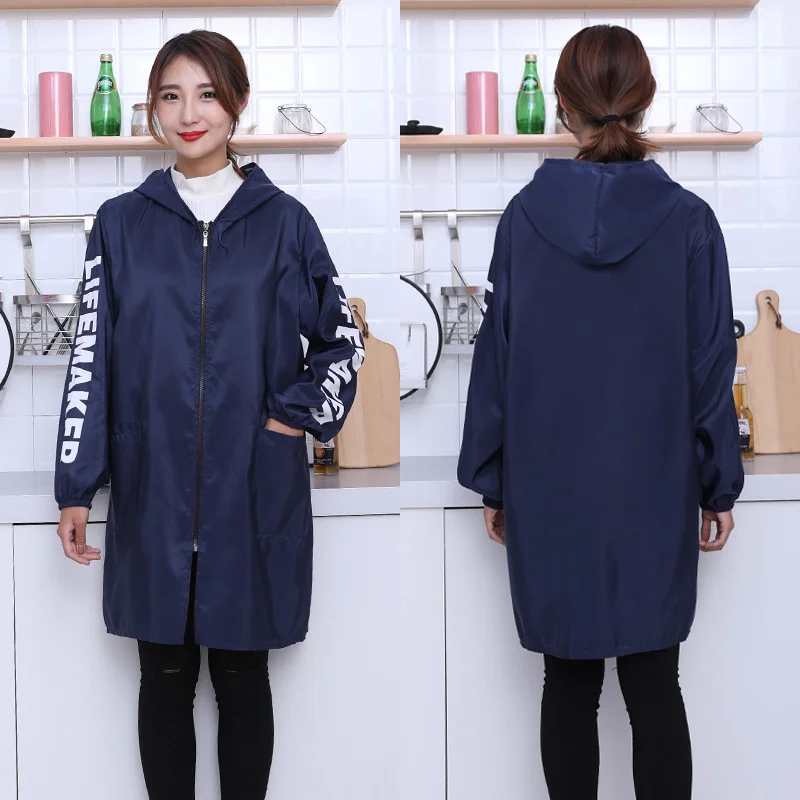 Life circle autumn and winter coveralls adult women's blouse thin fashion apron household kitchen waterproof men