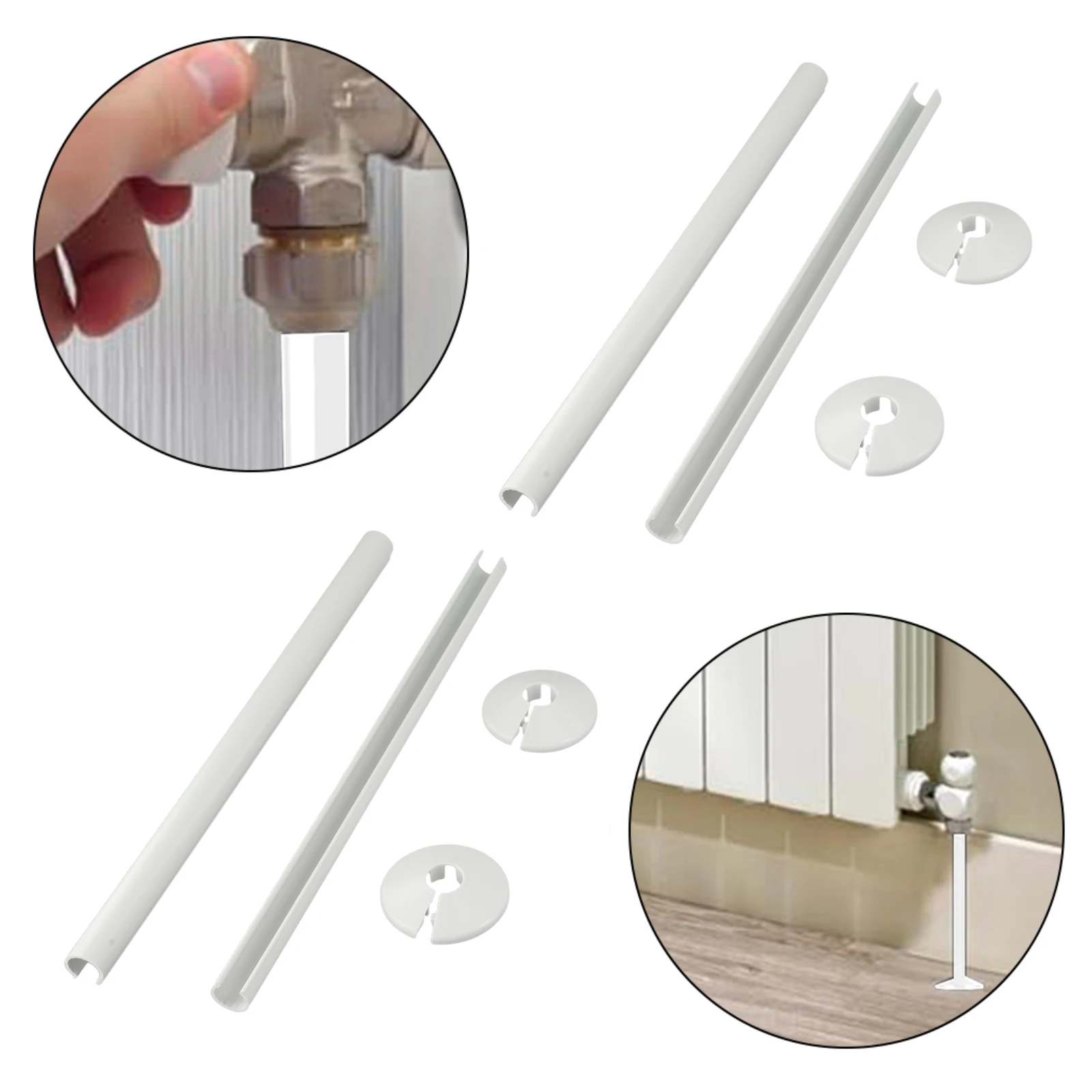 Home Improvement 15 X 55mm Radiator Pipe Covers Versatile Pipe Protection Decorative Pipe Enhancement 15mm Diameter Covers