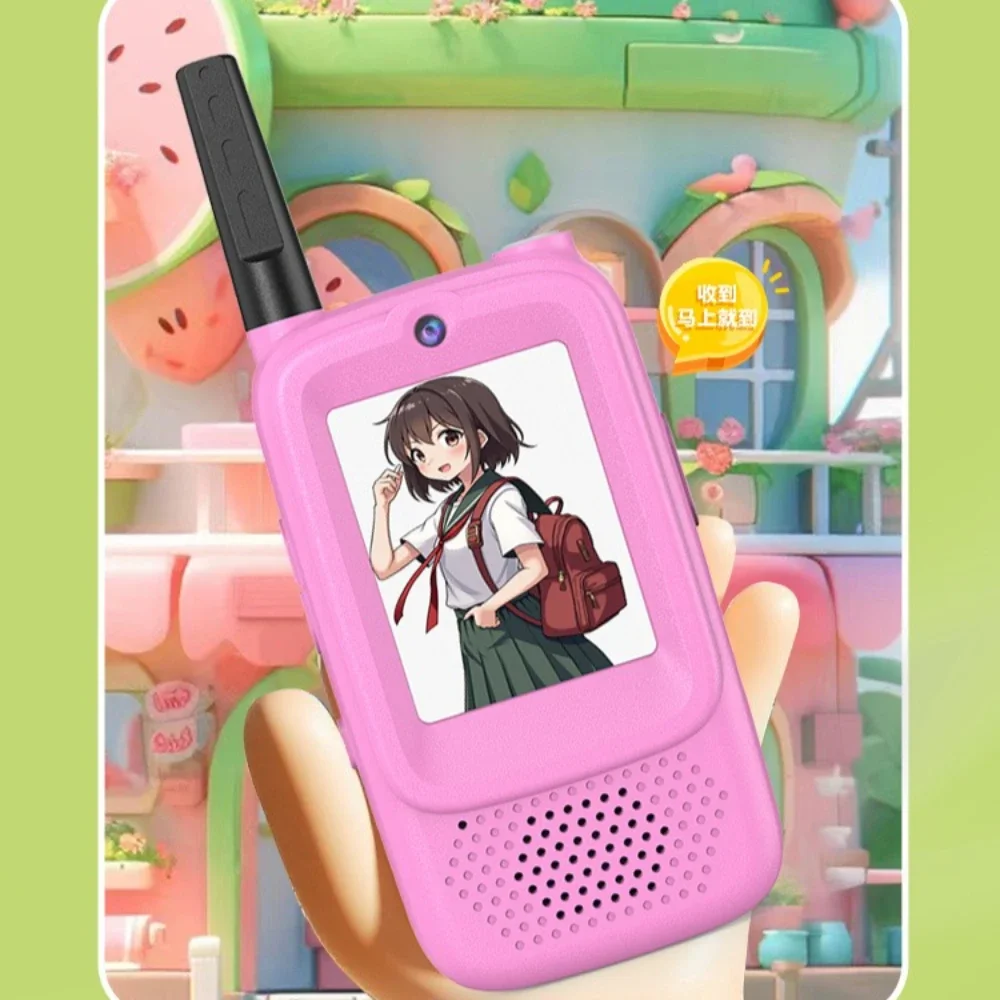 วอล์คกี้ทอล์คกี้สำหรับเด็ก หน้าจอ HD แบบ Type-C อินเตอร์คอมแบบคลิกเดียว ไม่ต้องใช้เครือข่าย สำหรับเล่นบทบาทสมมติระหว่างพ่อแม่ลูก ของขวัญสำหรับเด็ก