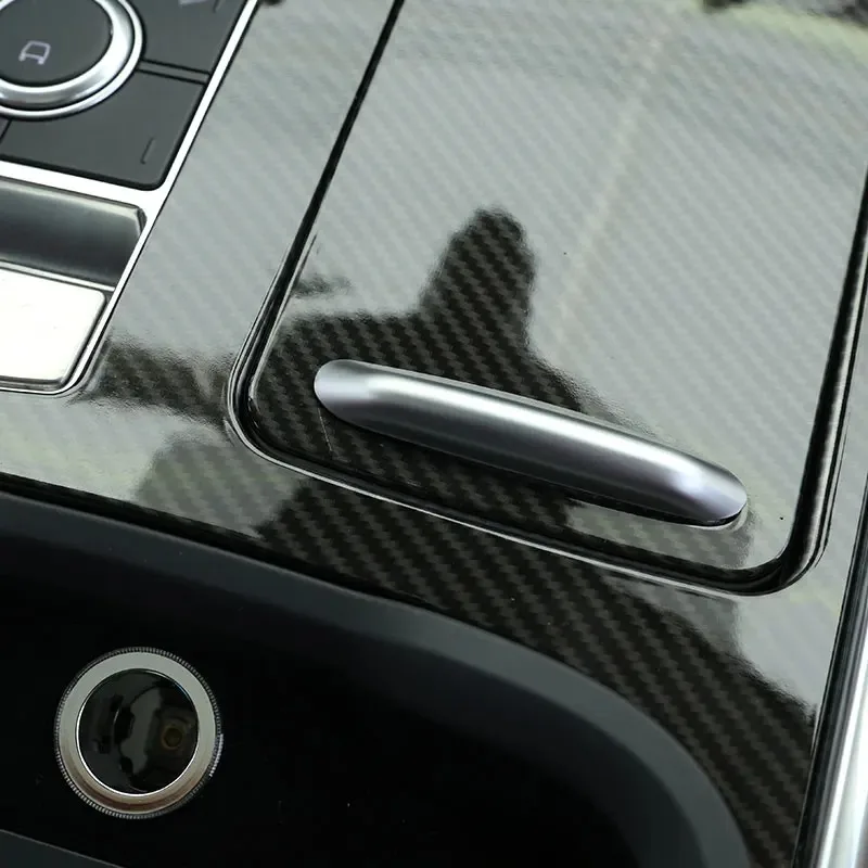 For Land Rover Range Rover Sport 2018-2022 ABS Carbon Fiber Car Center Console Panel Cover Trim Interior Car Accessories(LHD)