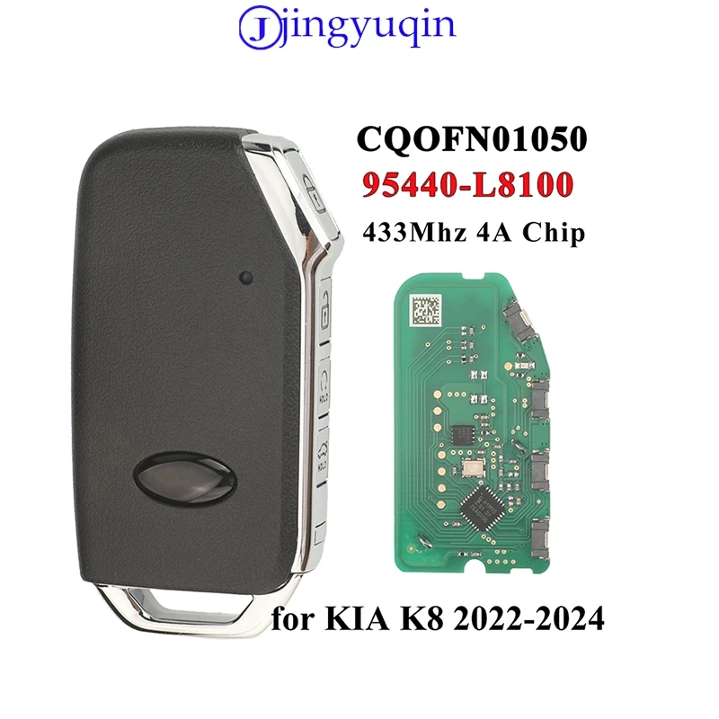 

Jingyuqin дистанционный ключ от автомобиля для KIA K8 2022-2024 CQOFN01050 95440-L8100 433 МГц 4A чип Smart