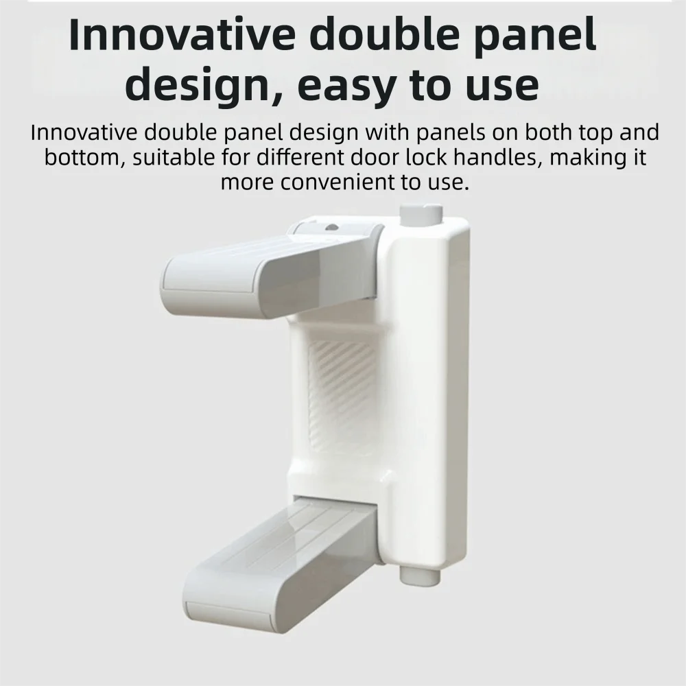 لا تركيب الحفر قفل مقبض الباب لسلامة الأطفال ABS لا حاجة إلى أدوات قفل أمان مقاوم للأطفال الصغار دعم لاصق قوي