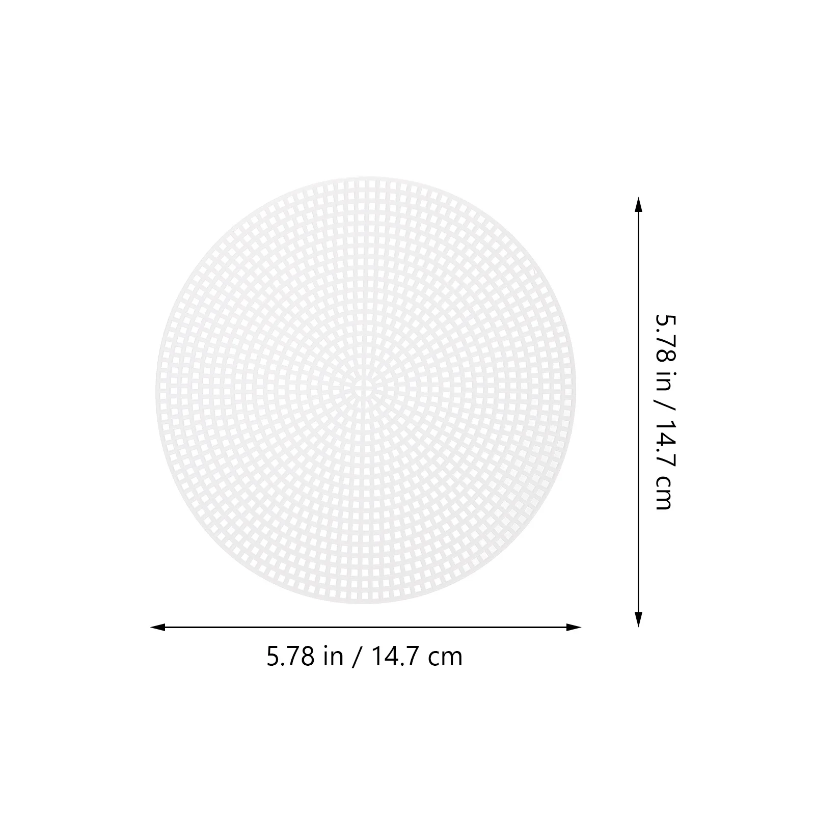 

20Pcs Round DIY Cross Stitch Plastic Mesh Sheet Sturdy Durable Cut-to-Shape for Bag Bottom Lining Wool Yarn 14.7cm White