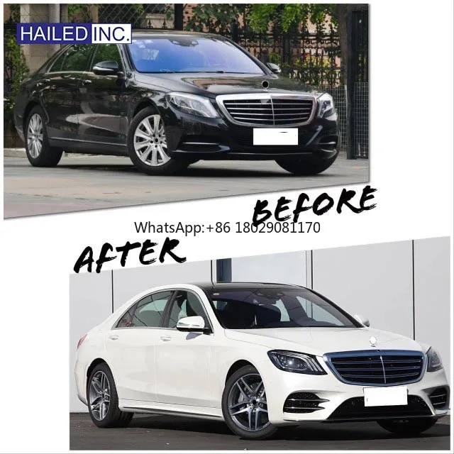 กระโปรงข้างสำหรับ Mercedes Benz W222อัพเกรดเป็นสไตล์ S450กระโปรงข้างสำหรับ S Class สำหรับ Maybach สำหรับ S63 S65