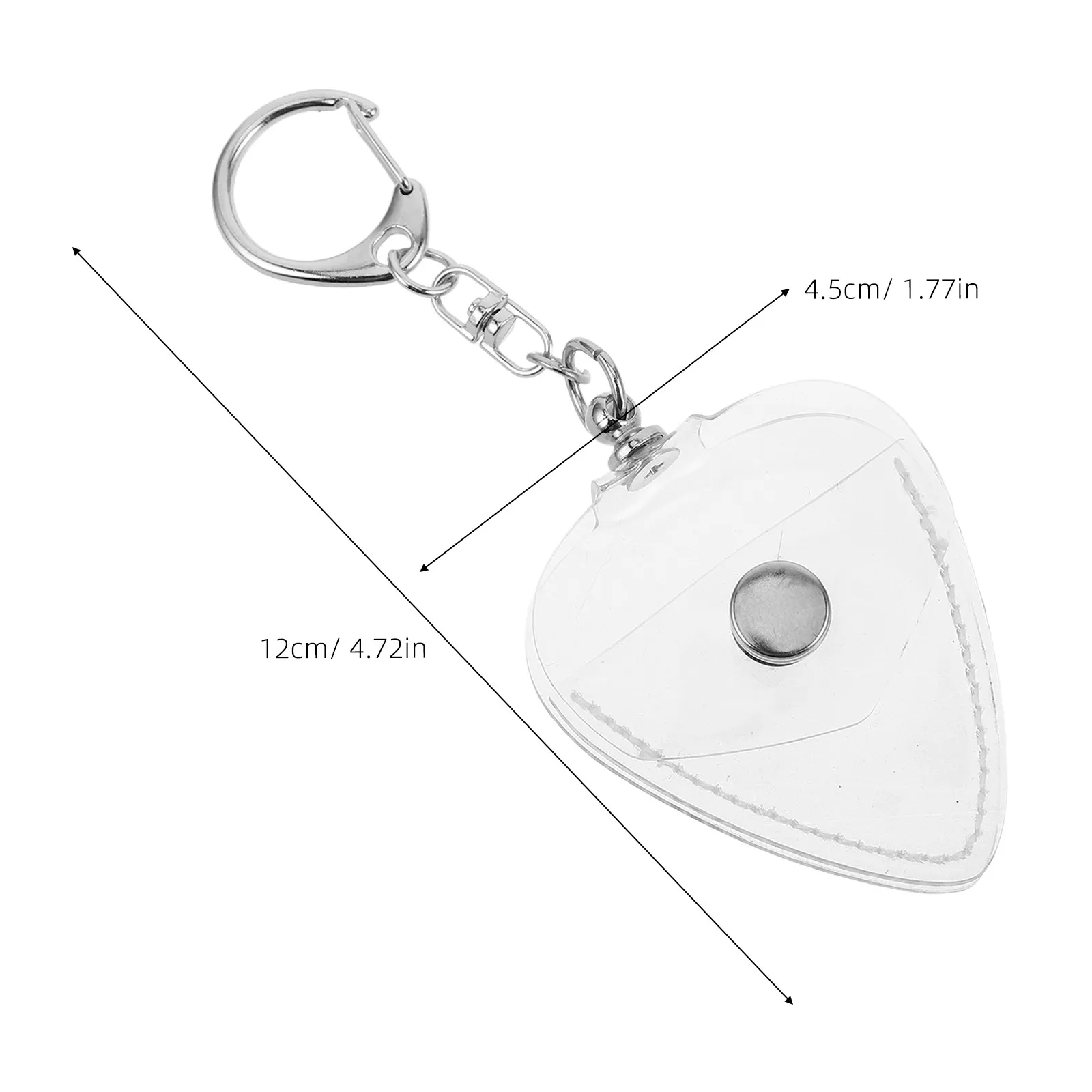Transparent Guitar Pick Holder Lightweight Compact Case Keychain Plectrum Storage Bag for Guitarists Portable Travel Accessory