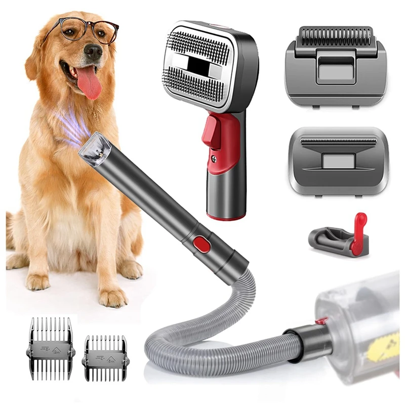 Kit di attacco per toelettatura per cani per Dyson Vacuum V7 V8 V10 V11 V12 V15 tagliacapelli per animali domestici con attacco per spazzole Deshedding durevole