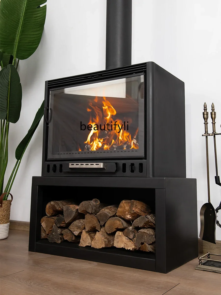 European-Style Fireplace Real Fire Wood Burning Household Villa Winter Heater New Living Room Wood Burning Stove