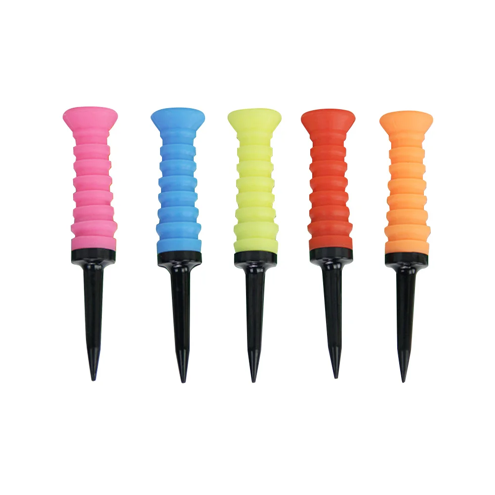 

5pcs Golf Flat Side Equipment Bright Color Durable Outdoor Training Accessory Tee Tees Sports Equipment Accessory