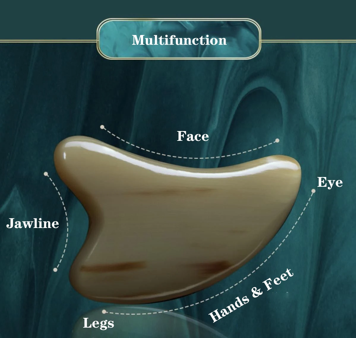 Gua Sha-Herramientas de belleza Facial, tablero de raspado de cuerno de buey Natural, juego de palo de masaje, Jawline de ojos, aceite Facial para Lifting de la piel, cuidado de la piel de Spa