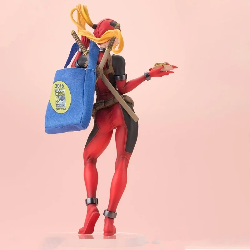 24cm Lady Deadpool Action Figure X Men Anime Cartoon Bishoujo Statue Model Toy Doll Room Decor Collection Birthday Xmas Gift