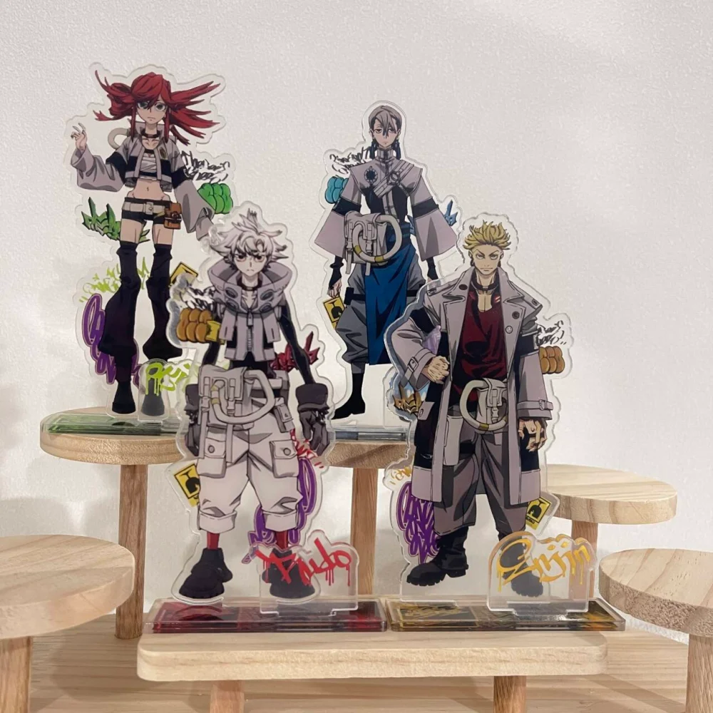 GACHIAKUTA Enjin Zanka Nijiku Acrylic Stand Keychain Set Cleaning Team Dark Fantasy Anime Merch